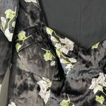 Hutch Anthropologie Daphne Velvet Corset Top Medium Black NEW Floral Romantic Photo 4