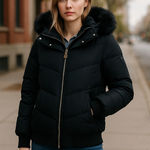 ZARA NWT  Hooded Puffer Jacket Water  Repellent Black bloggers Fav Photo 0