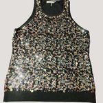 Trina Turk Womens Sequin-Embellished Merino Wool Knit Tank Top Large Photo 0