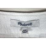 Madewell Women's Ruffle Sleeve White Wrap Mini Dress size XS Cottagecore Preppy Photo 4