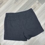 Loft  Striped Cotton Knit High Rise Shorts Four Inch Navy Blue White Size 2 Photo 3