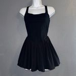 Qinsen Women’s Little Black Mini Dress Romper Small Photo 2