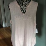 Sonoma Tank Top Peplum Coral Notchneck Size Large Cotton Blend Sleeveless New Photo 0
