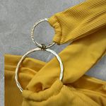 Beach Bunny  Ribbed One Shoulder Gold‎ Bathing Suit Top Photo 2