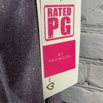 PromGirl Rated PG Backless Sparkly Short Prom Dress Metallic Purple 6 NWT Photo 8