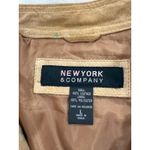 New York & Company Full Zip Trucker Moto Jacket Leather Tan Women's Size Large Photo 6