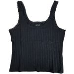 J.Crew  Pointelle tank top‎ Black XL BZ278 NWT Photo 0