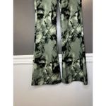 Streetwear Society Pants Womens Small Green Black Flare Bell Bottom Stretch Photo 2