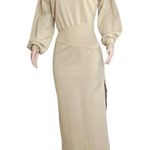 SER.O.YA. Elo Long Sleeve Fleece Sweater Dress, Camel, Large Brown Photo 6