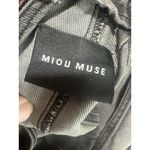 Miou Muse Charcoal Tencel Jumpsuit Overalls Wide Leg Crop M Gray Size M Photo 7