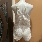 J.O.A. white lace open back romper Photo 4