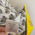 Antik Batik Mori Quilted Jacket Coat Womens Sz Medium Cotton Boho Yellow Floral Photo 8