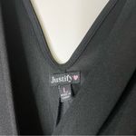 J for Justify NWT Justify Black V-Neck Jumpsuit Front Tie Size Large Photo 8