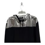 Victoria's Secret  SPORT ANORAK METALLIC BLACK JACKET HOODIE LIGHTWEIGHT Medium Photo 2