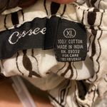 Chic Brown and White Backless Dress Black Size XL Photo 6