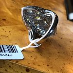 Natural Sava Sphene Apatite Sterling Silver Cocktail Ring Size 6 Blue Photo 6