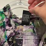 Doncaster  Silk Floral watercolor Blouse purple green‎ size 4 Photo 3