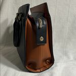 Isaac Mizrahi Black and Brown Women's Crossbody Satchel Photo 5