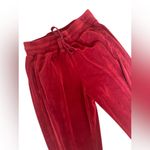 Anthropologie Saturday Sunday by  Ladies Velour Red Joggers Size Medium Photo 1