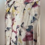 Bellambra Pink Abstract Painted Pleated Halter Mini Dress Size XS Photo 6