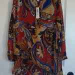 Chico's  Multicolor Paisley Long Sleeve Peasant Top Photo 0