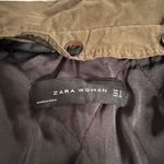 ZARA Olive Green Overcoat Jacket Photo 4