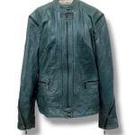 Bernardo Women's Size 2X Green Genuine Leather Motorcycle Jacket Photo 0