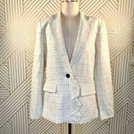Joie  Villette Ruffled Plaid Blazer Jacket‎ Photo 2