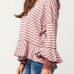We The Free Round About Striped Peplum Top Small Photo 1