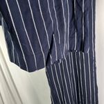 Ralph Lauren Lauren XL Blue White Striped Drawstring Viscose Wide Leg Pants Photo 3