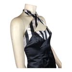 Boutique  Sexy halterneck long black & white dress with large slit size small Photo 8