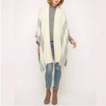 Anthropologie Saturday Sunday Striped Eyelash Shrug Sweater 0/S Gray Photo 2