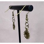 Handmade  Dangly Bronze Sun and Moon Earrings Photo 2