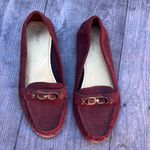 Coach  fortunata maroon suede loafers Photo 2