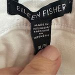 Eileen Fisher Women's Straight Leg White Cropped Ankle Raw Hem Jeans Size XL Photo 6