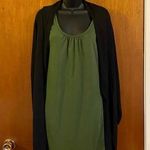 Delirious Black & Green Long Sleeve Dress with Attached Over Sweater Photo 1