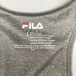 FILA Front Zip Gray Sports Workout Bra Lightly Padded Wireless Large Photo 2