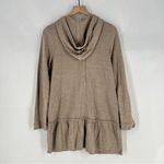 Pure Jill Neutral Tan Cotton Terry Longline Peplum Ruffle Hem Zip Hoodie‎ Jacket Size undefined Photo 9