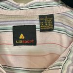 Liz Sport pink striped button down shirt Photo 6