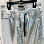 ZARA  Steven Meisel Metallic Leather Jeans Photo 2