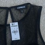 EXPRESS NWT  Little Black Velvet Mesh Mini Sleeveless Dress in Size 00 Photo 2