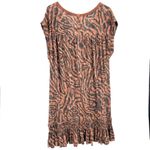 Anthropologie  Daily Practice Tiger Print Ruffled Relaxed Fit Button Back Dress Photo 5