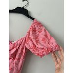 Mika & Gala  Pink Floral Ruffle Mini Dress Size Small Preppy Summer Vacation Photo 10