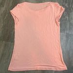 None Satin Cowlneck Cap Sleeve Blouse Pink Size Medium Photo 1