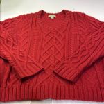 st. john's bay Red Cable Knit Sweater Photo 15