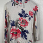 Joules Floral Cotton Lightweight Hoodie Size 6 White Photo 0