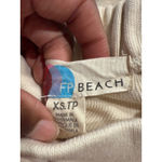 FP Beach Free People Skirt XS Ruffle Hem Textured Knit Mini Cream Photo 2