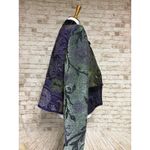 Mary Lynn O’Shea Hand Woven Jacket Women Medium Jacquard Purple Patchwork Floral Photo 2