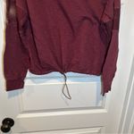No Boundaries  Maroon Mesh Accent Cropped Sweatshirt Top size XL Photo 3