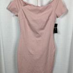 Lulus  Baby Pink Oh My Off The Shoulder Body Con Mini Dress Sz.M NWT Photo 5